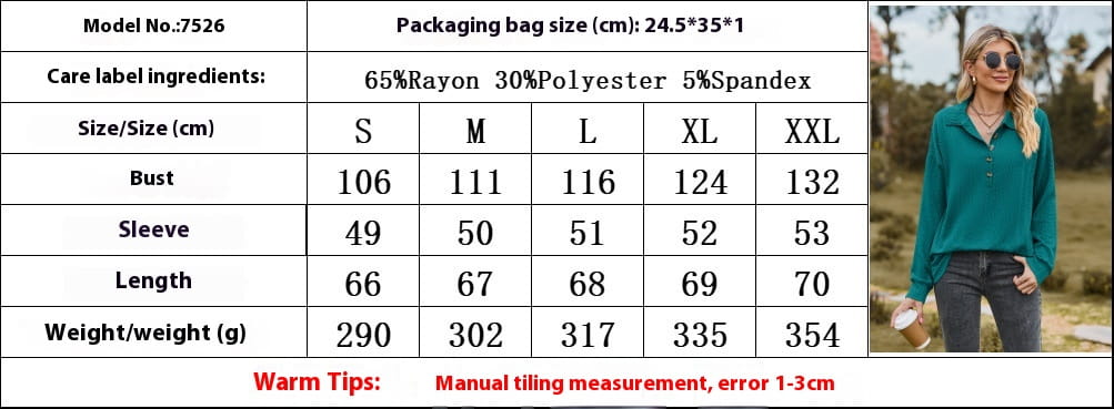 Luźna guzika pullover bluzka dla kobiet wygodna top roboczy