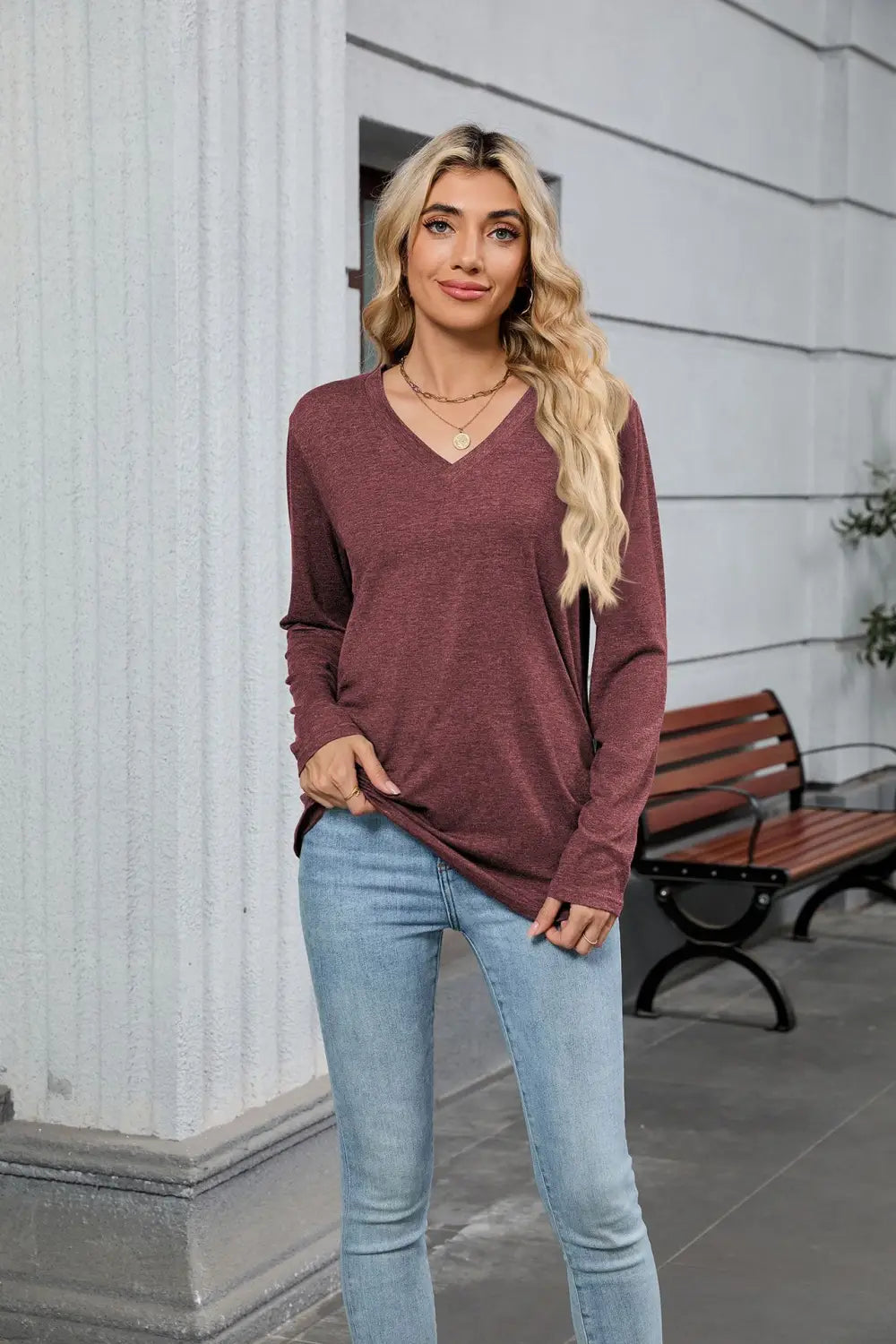 Frauen gefalteter Pullover Pullover personalisierte Farben Casual Workwear S-XXL