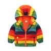 Children's cartoon dinosaur jacket - Rainbow stripes