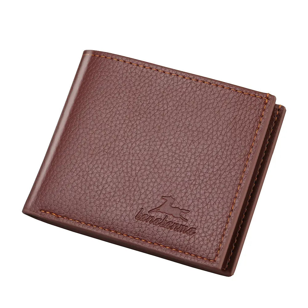 PU Leather Wallet with ID and Card Slots for United States Travel