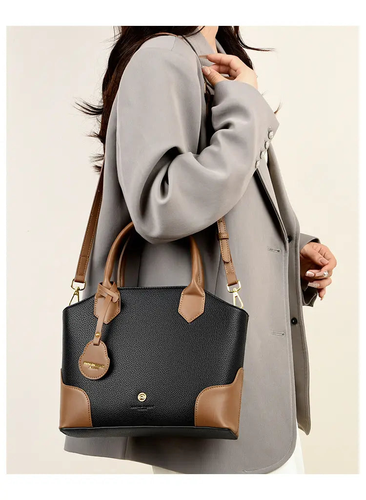 Versatile Retro Minimalist Crossbody Bag in Polyester with Sandwiched Pocket