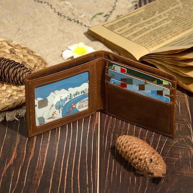 Leather Money Clip Wallet with Card and ID Slots in the United States