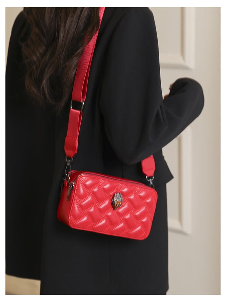 Wide Shoulder Strap Crossbody Bag with Eagle for Daily