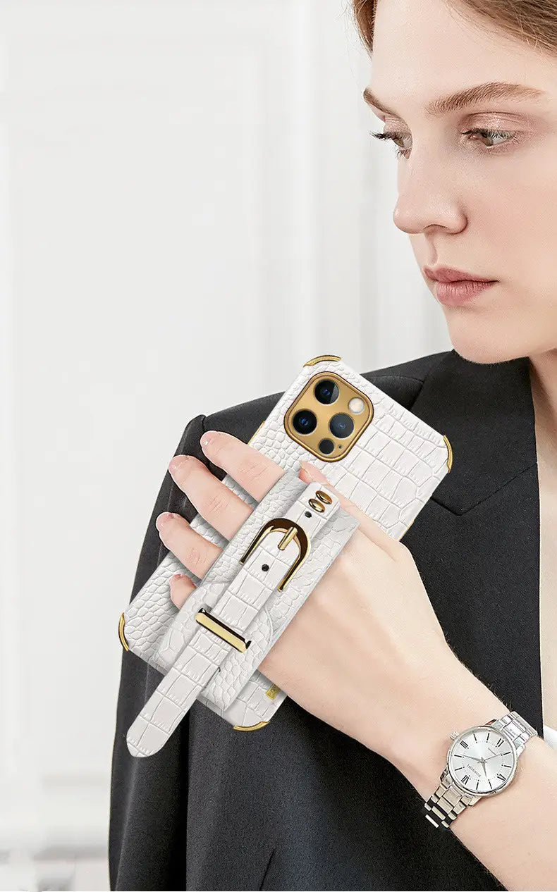 Pattern Phone Case Plating 6D Leather