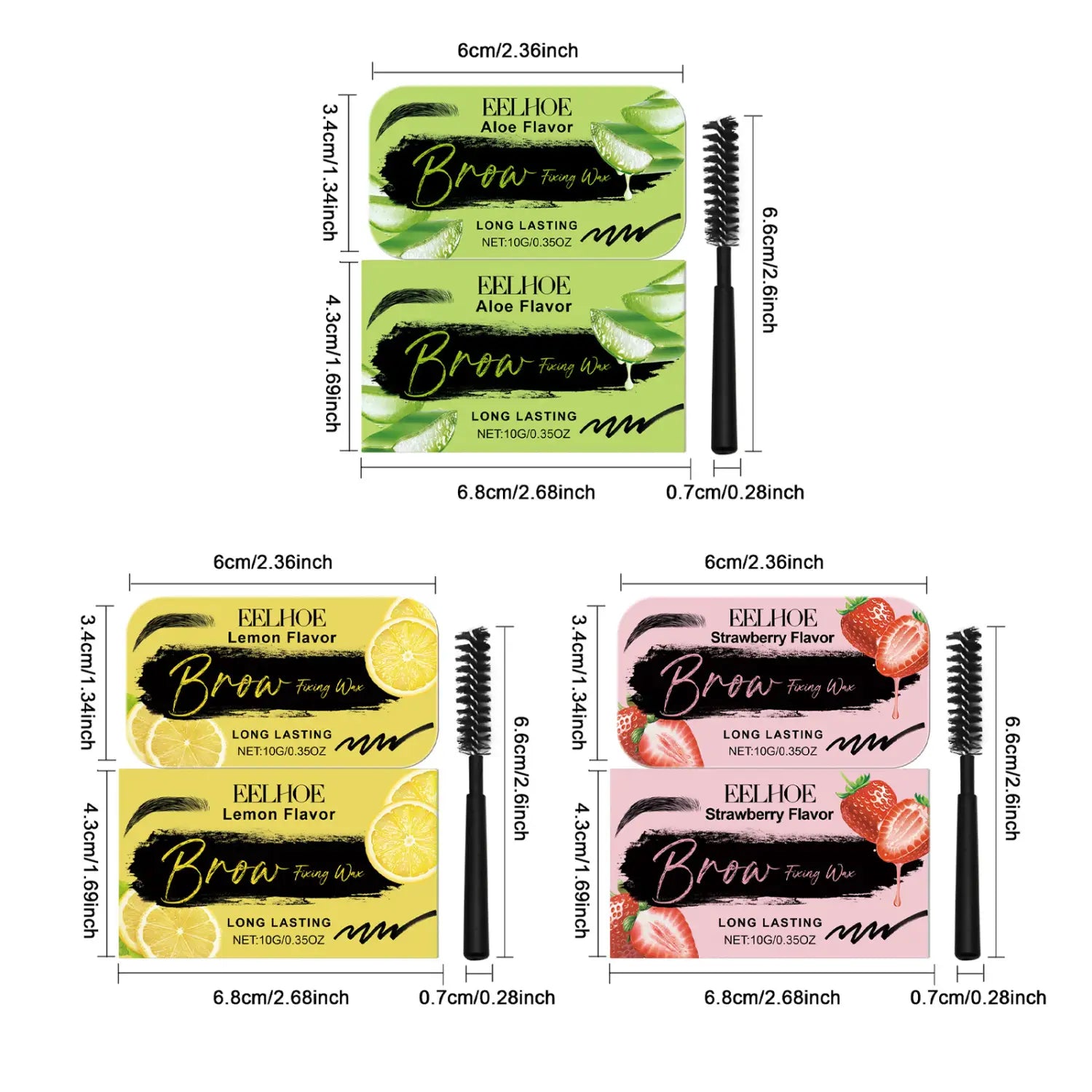 Eyebrow Modeling Wax for Shaping Lasting Makeup 10g with Flavors