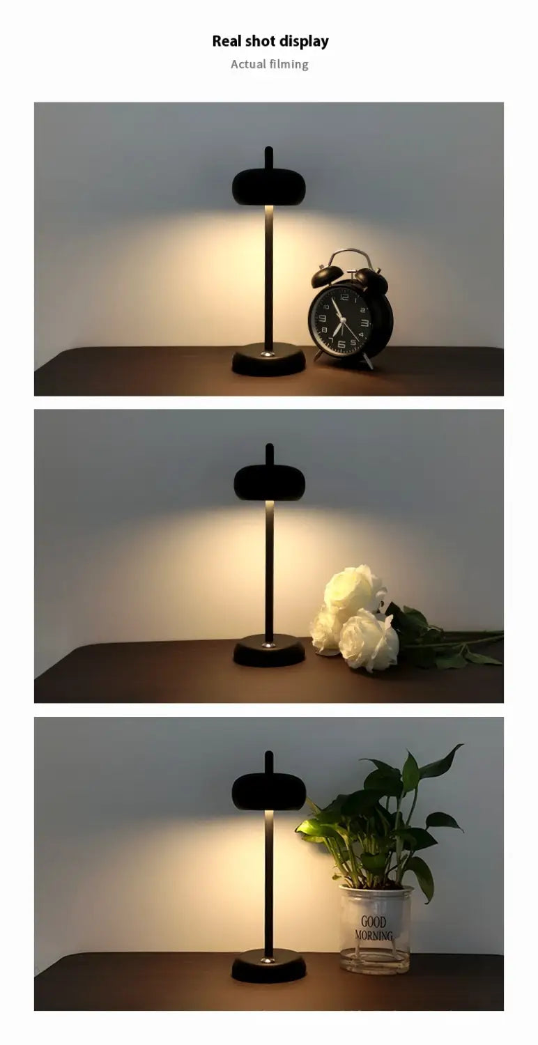 Modern American Simple LED Desk Lamp with Warm Light Ambience and USB Charging