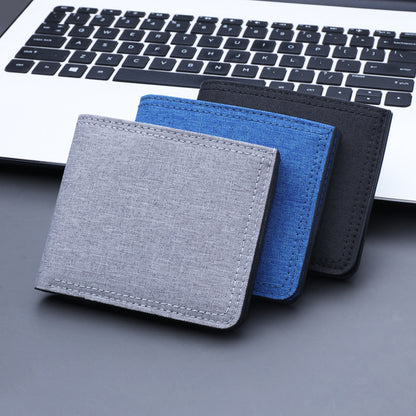 Men’s Fashion Simple Short Canvas Wallet - Men’s Fashion Simple Wallet for Stylish Hoarders