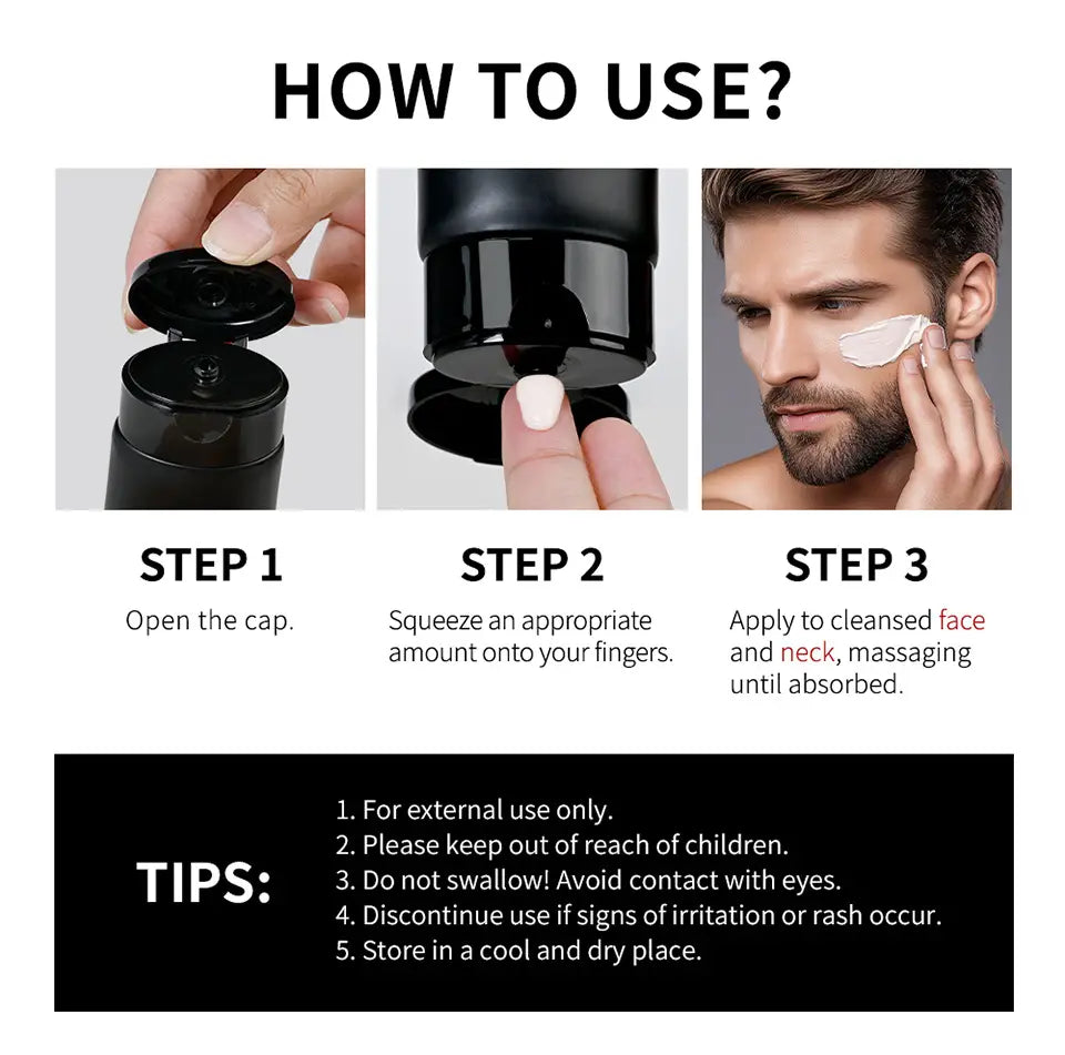 Moisturizing Facial Cream for Men Dry Hydrating and Soothing Skin