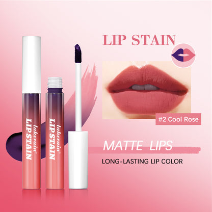 Lakerain Tear and Pull Lip Gloss Matte 마무리 오래 지속되는 송곳니 립