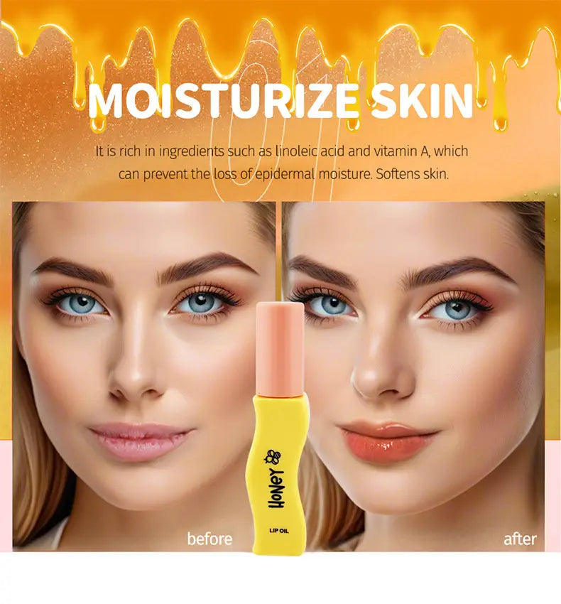 Honey Aloe Lip Gloss Moisturizing Oil for Soft and Hydrated Lips