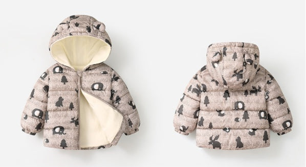 Off-season New Autumn And Winter Children’s Light Hooded BabyCotton Jacket