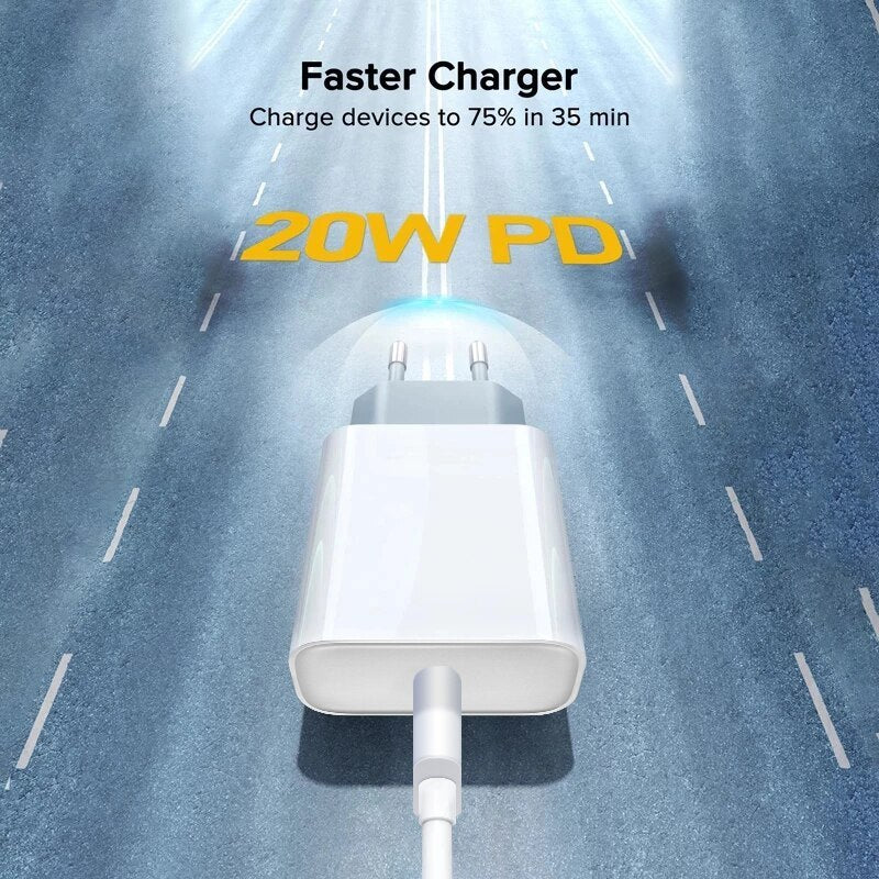 20W Mobile PD Charger Type-c Interface - Zap Your Phone with 20W Power and Style