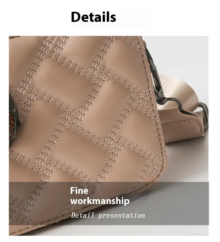 Wide Shoulder Strap Crossbody Bag with Eagle for Daily