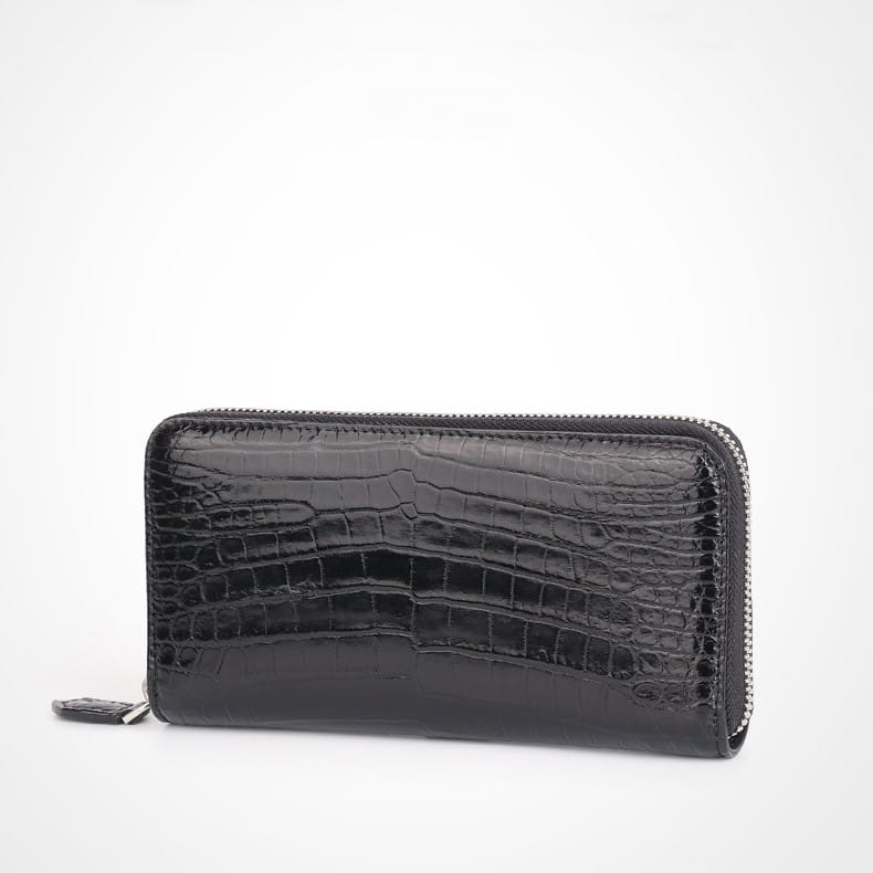 Crocodile Skin Long Zipper Wallet for Men in the United States CHF Material