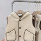 Lambswool Hooded Vest Fashionable Vest Waistcoat Outerwear