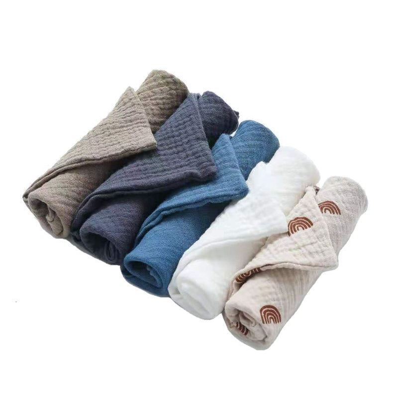 5-piece Baby Towel Plain Cotton Face Towel - Soft Baby Towels for Tiny Tots and Messy Moments