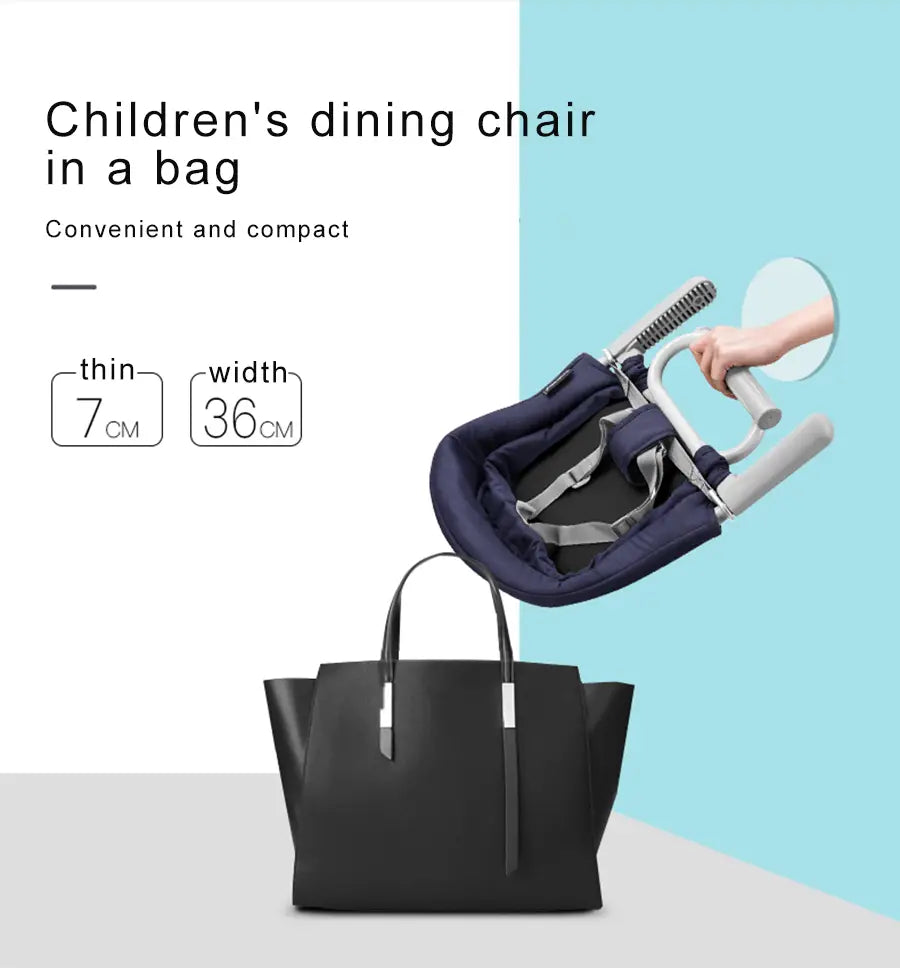 Portable Foldable Baby Highchair Safety Belt Infant Feeding Chair Booster Seat Harness Dinner Lunch Washable Hook-on