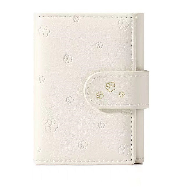 Fashion Small Paw Print Wallets Women Soft PU Leather Card Holder Purses - Purr-fectly Stylish Wallets for Fashionable