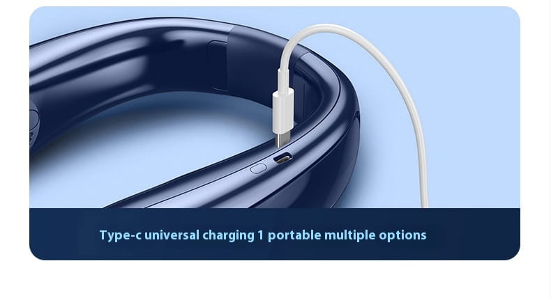 Halter Fan USB Portable Charging with Digital Display and Strong Wind Modes