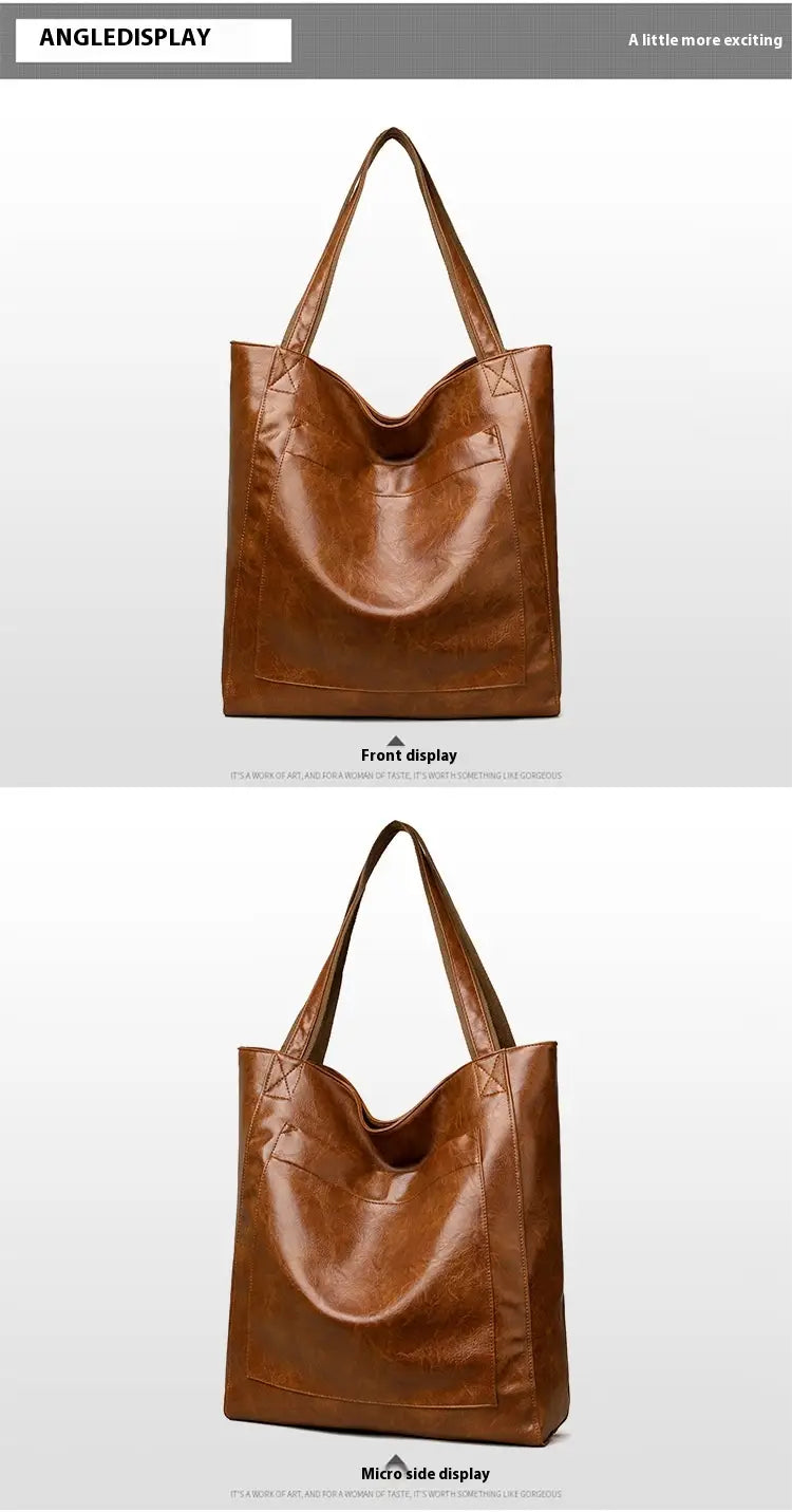 Bruine polyester koffer Organizer tas met ritszak en PU lederen trim