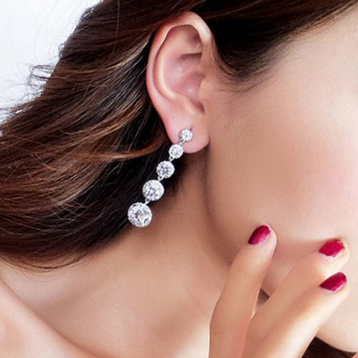 Earrings Long Zircon Earrings Tassel Elegant - Tassel Earrings That Make You Shine Like a Star