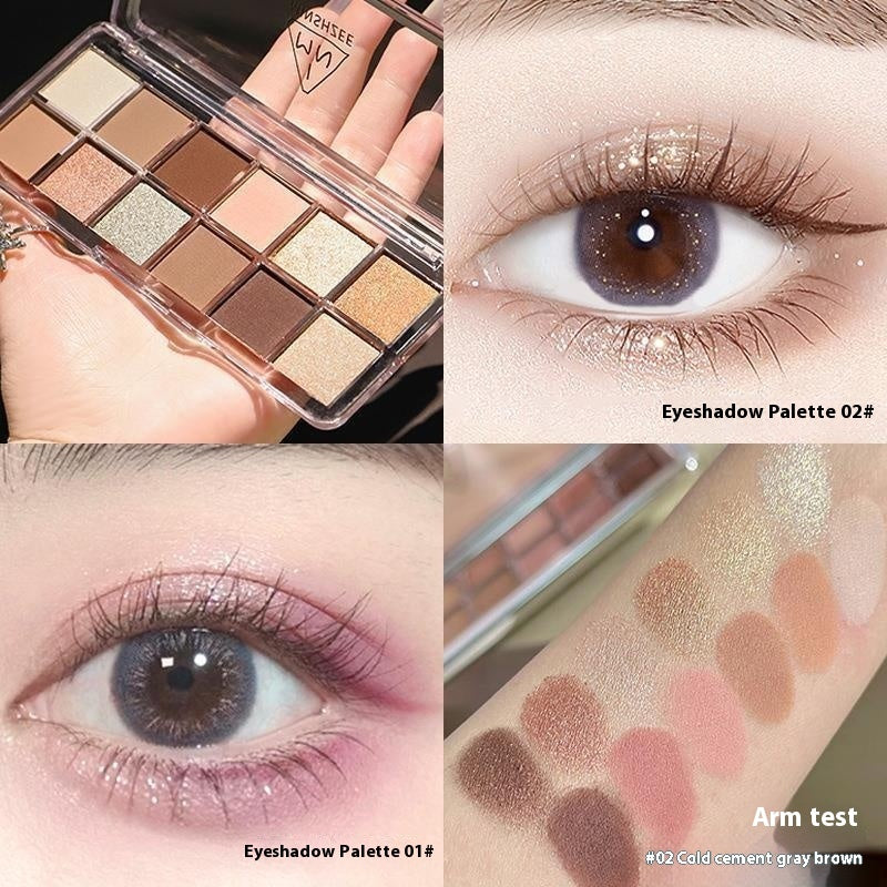 Earth Color Waterproof Eye Shadow Plate Set in 1G Shades - eye shadow plate earth color waterproof