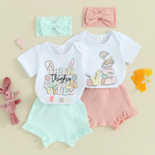 Pink Cotton Blend Baby Suit for United States and CHF Sizes - Easter Tiny Trendsetters in Pastel Delight united states