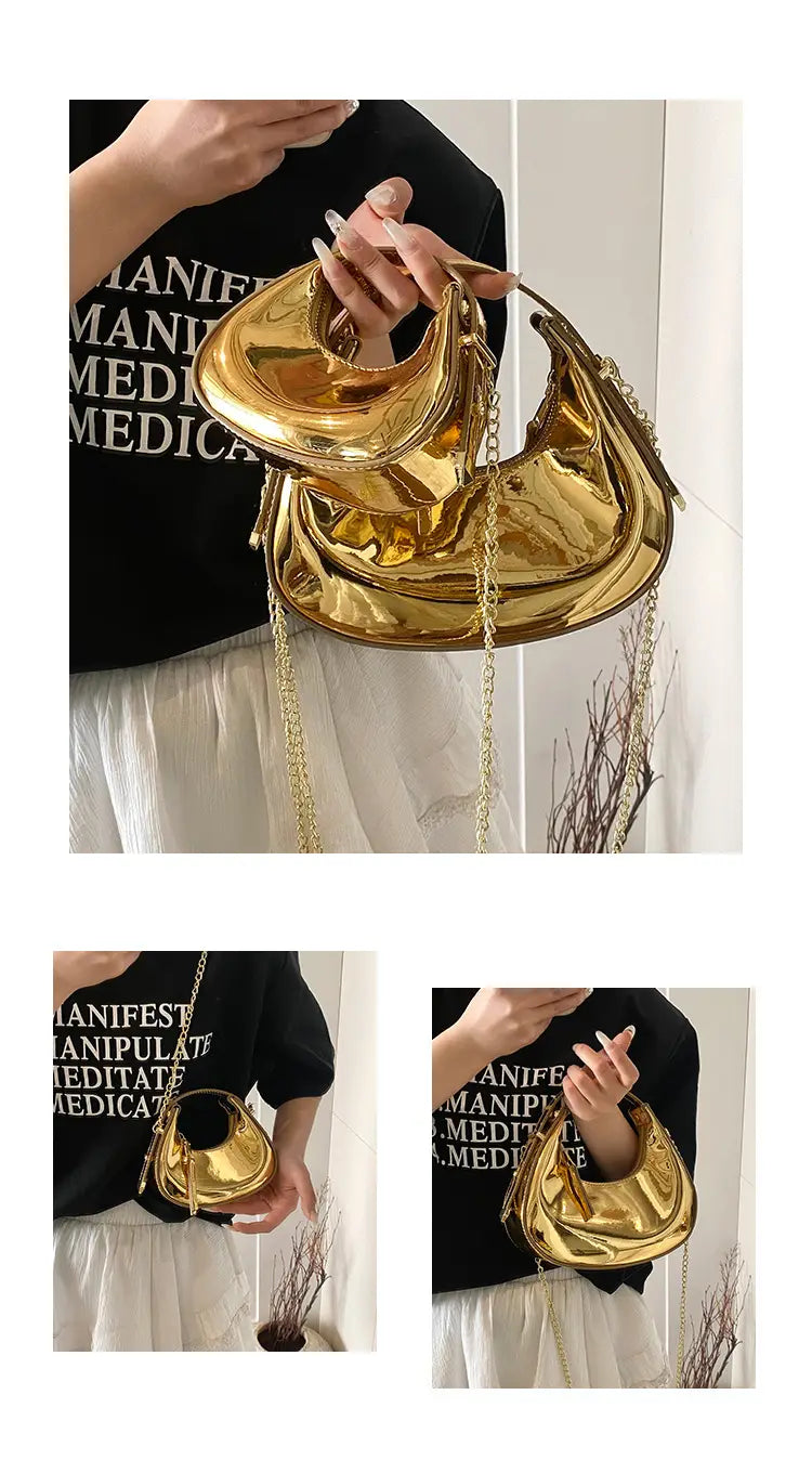 Kleine weiche PU -Umhängetasche mit 116 cm Riemen in mehreren Farben