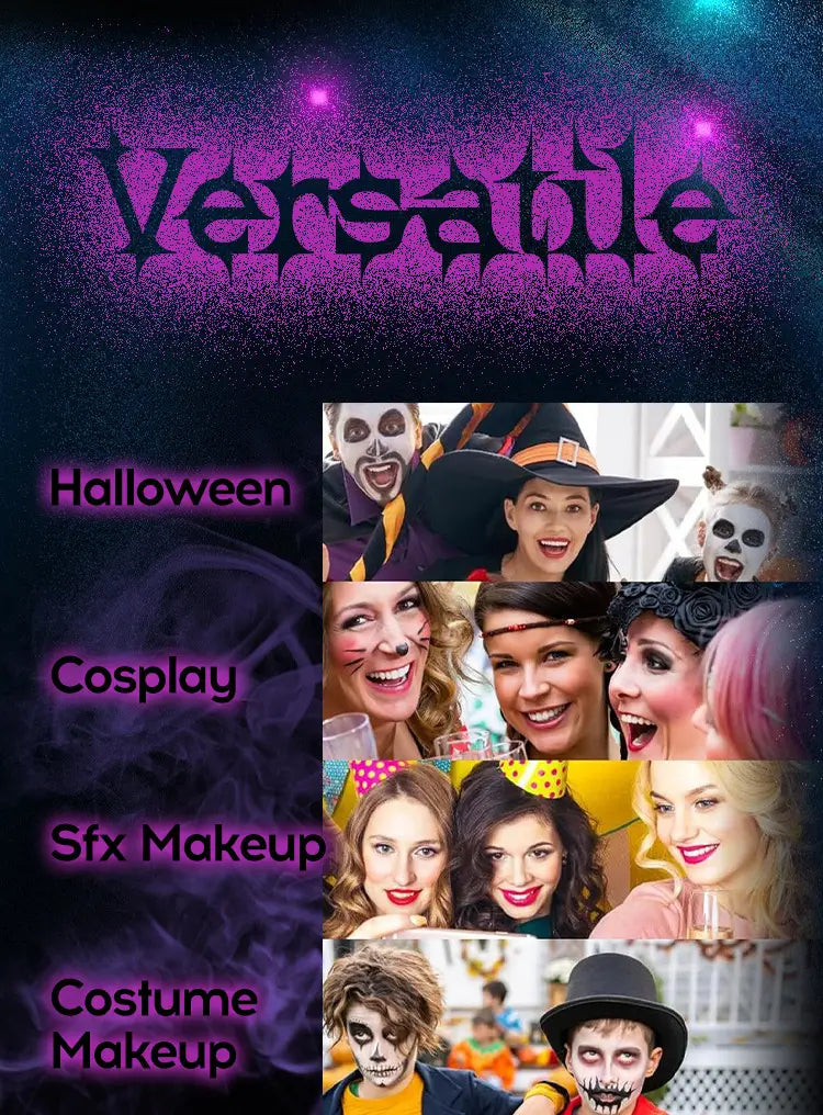 Halloween Lipstick Set for Easy White Red and Black Looks