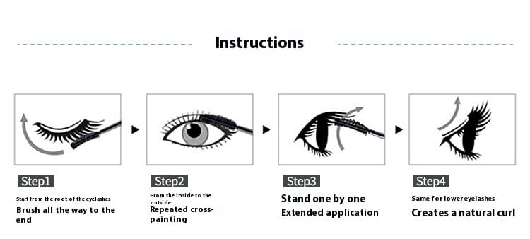 Long Curling Base Peacock Mascara for Curly Black Eyelashes