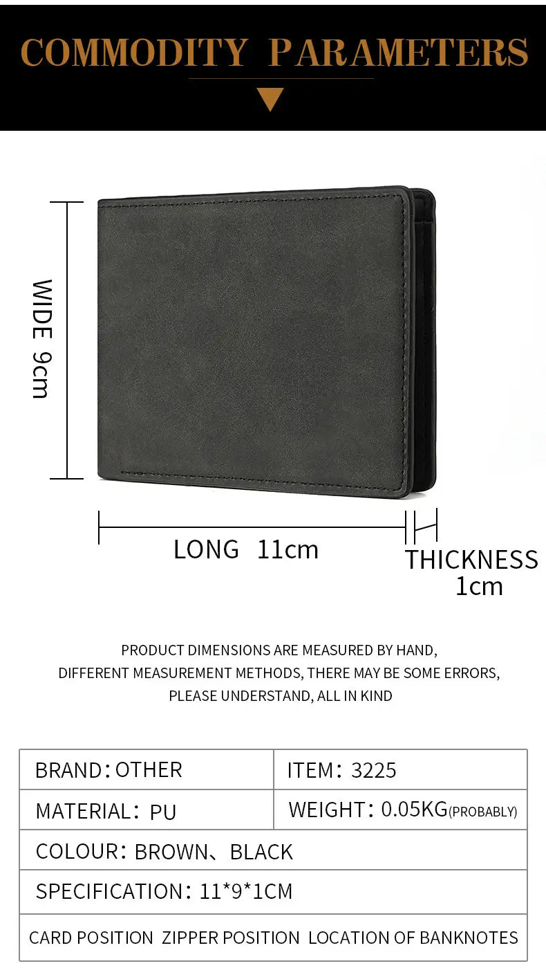 Black or Dark Brown Leather Card Holder with Breathable Polyester Lining