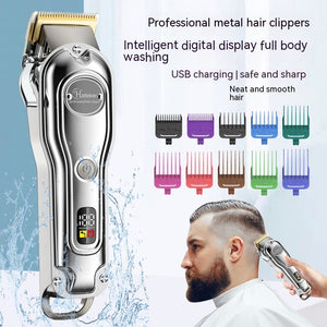 Lasje škarje Metal Machine Intelligent LED LCD zaslon za frizerski salon Electric Clipper Razor