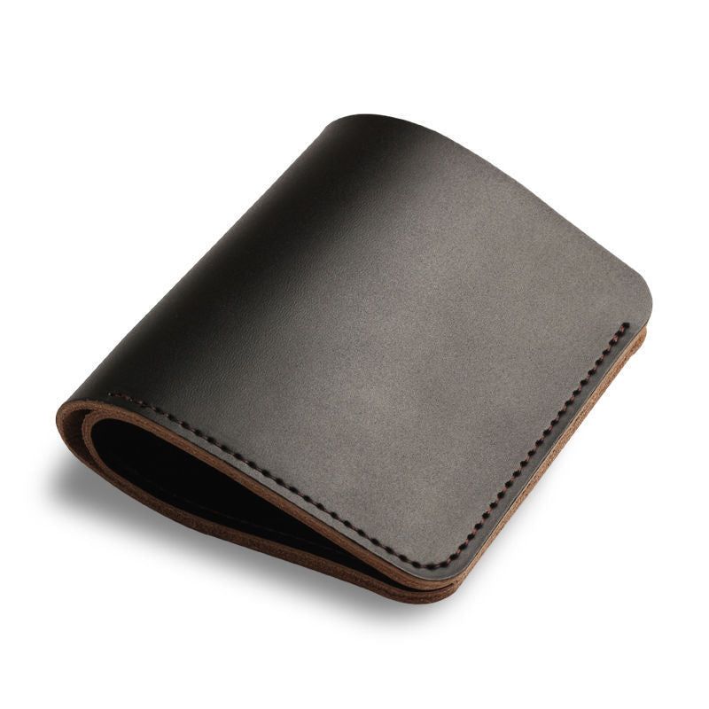 Men’s Short Two-layer Leather Wallet - Snazzy Two-Layer Wallet for Men Who Lounge in Style