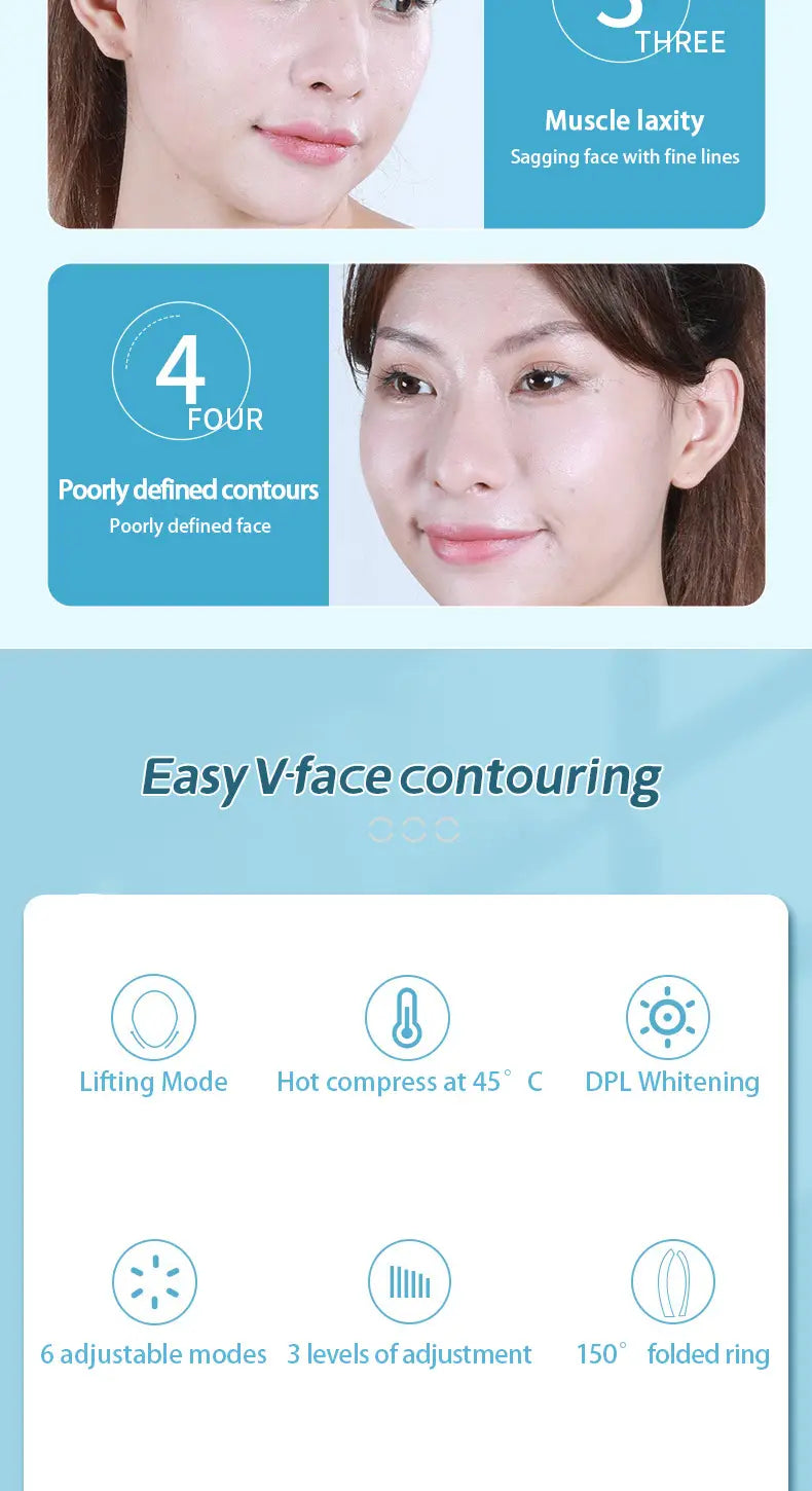 Face Slimming Beauty Instrument Household Double High Frequency Micro Vibration