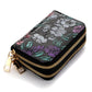 Women’s Multiple Card Slots Hand-painted Wallet Double Layer - Hand-painted Wallet for Women with Secret Flower Power