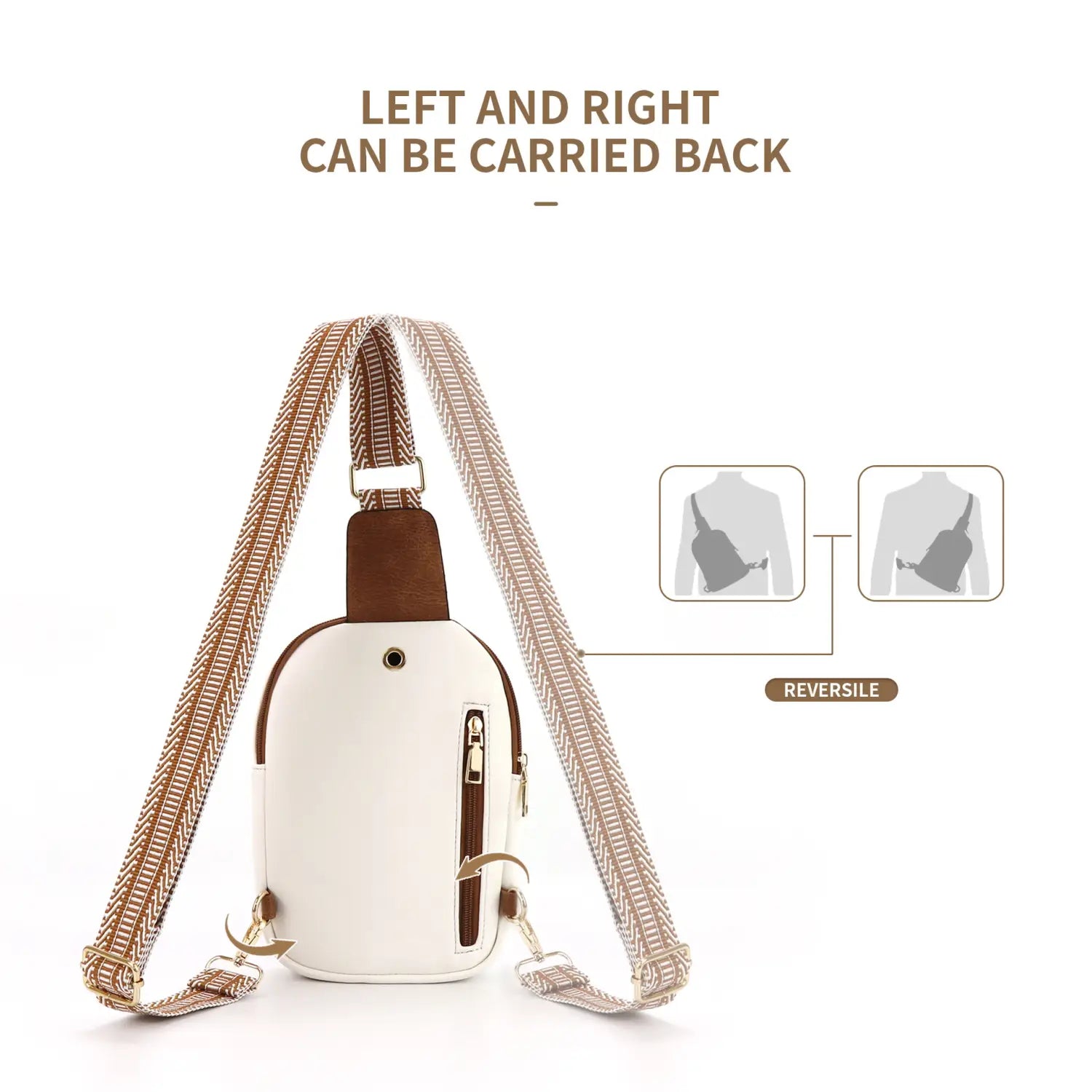 Versatile PU Leather Detachable Bag with Zipper for United States and CHF