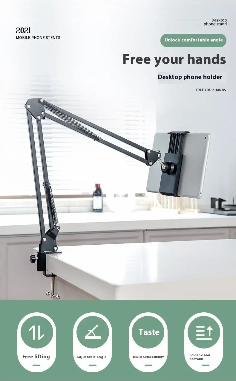 Universal Cantilever Mobile Phone and Tablet Lazy Desktop Mount Bracket