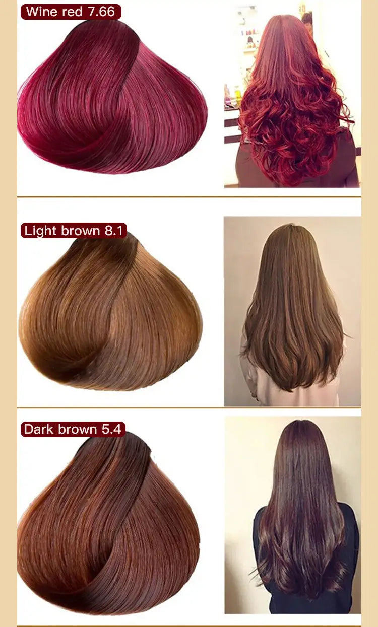 Natural Hair Dye in Chestnut Brown and Various Vibrant Colors 500ml
