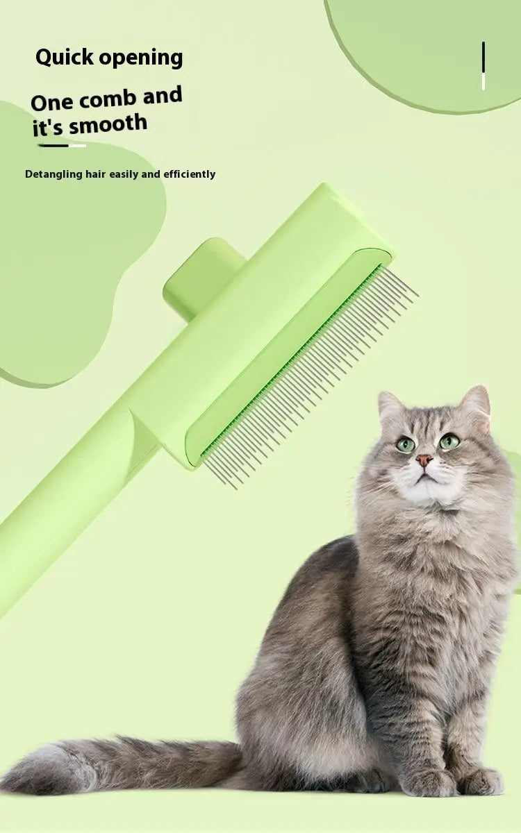 Lemmikloomakamm tiheda käiguga ja lühikeste hammastega koerte kasside peibutamiseks