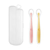 Baby Food Supplement Silicone Spoon - Pink And Yellow