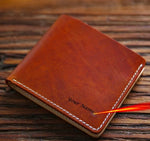 Men’s Fashion Handmade Vintage First Layer Cowhide Short Money Clip - Stylish Layer Cowhide Money Clip for Dapper Gents