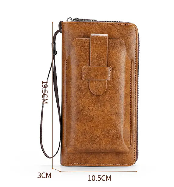 Men’s PU Leather Wallet with Coin Pocket US and CHF Compatible