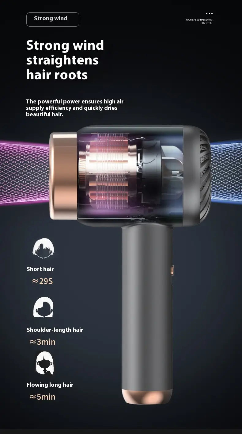 Wireless Hair Dryer with Anion Rechargeable Technology for Dormitory