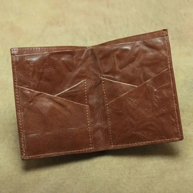 Portefeuille de bifold en cuir authentique vertical et horizontal Slim Card Portez pour les hommes