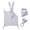 Baby Nibbling Doll Rabbit Triangular Binder Suit - Light Gray