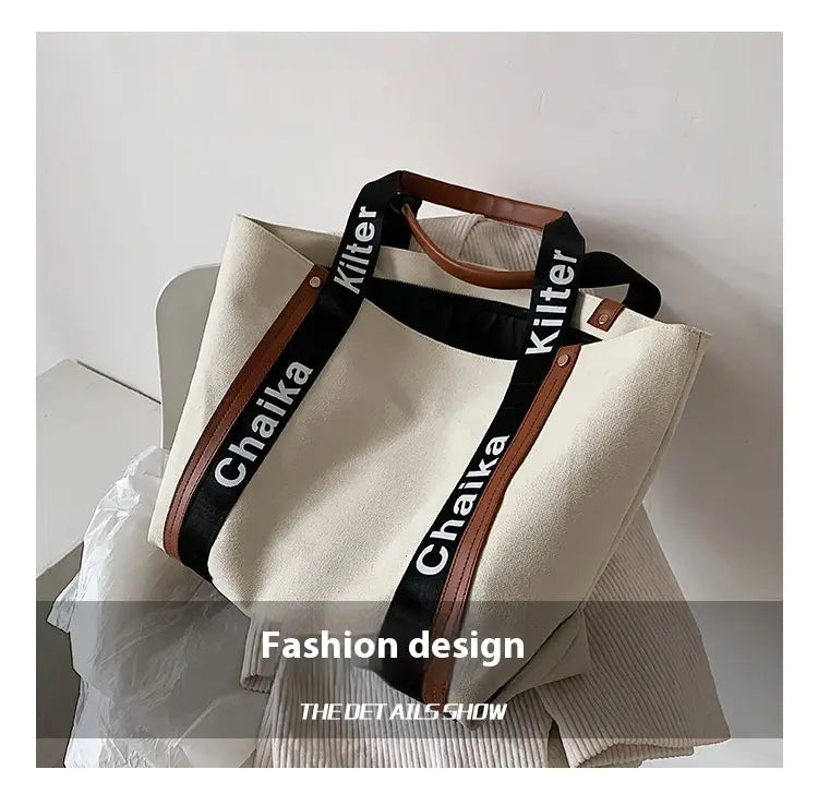 Casual Fashion Canvas Clamshell Bag with European Retro Design for United States