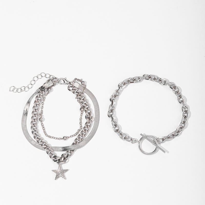 Ladies Alloy Star Bracelet Set