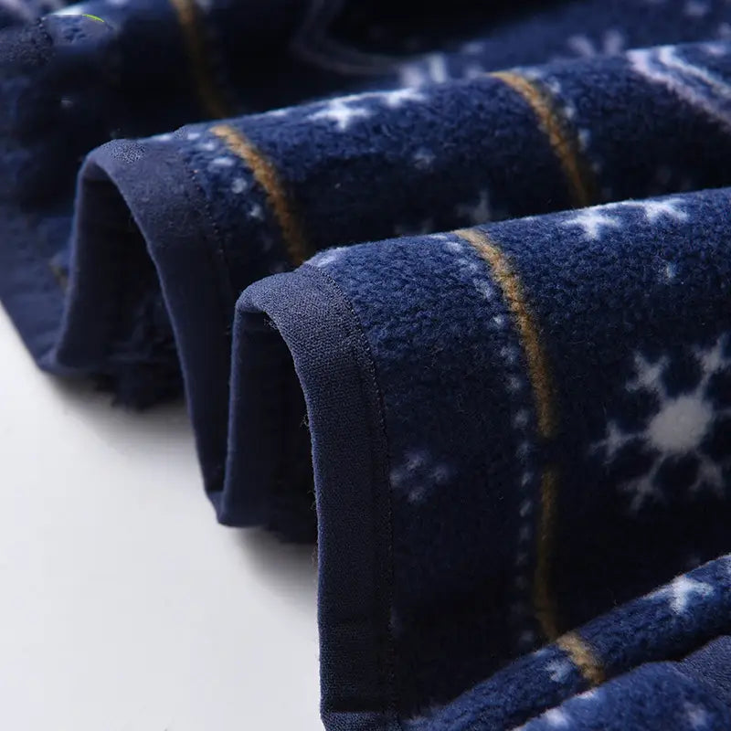 Printed Polar Fleece Cartoon Jacket for Kids with Zipper Closure