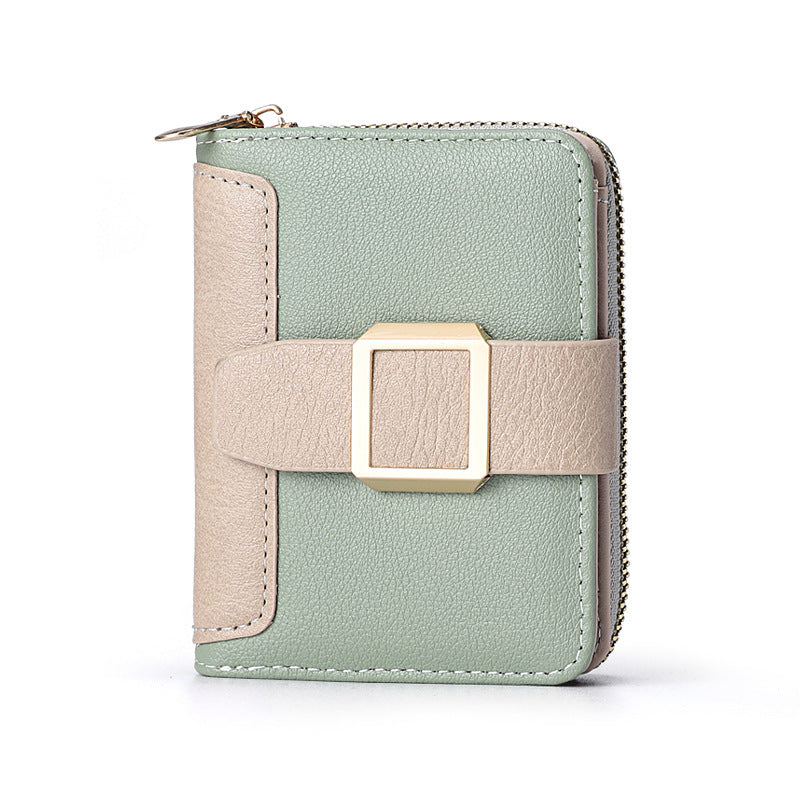 Women’s Short Zipper Vertical Buckle Small Wallet - Purse Perfection: Tiny Wallets for Big Adventures