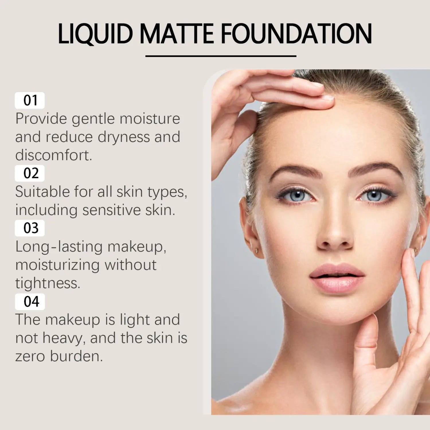 Light Transparent Concealing Foundation Moisturizing Liquid for Flawless Skin